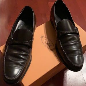 TOD’S brown  leather w/selleria